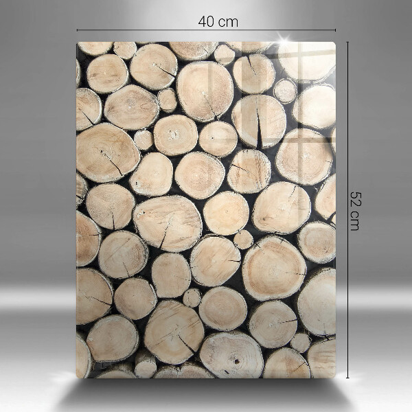 Proteção para placa de indução Troncos de árvores de madeira