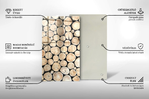 Proteção para placa de indução Troncos de árvores de madeira