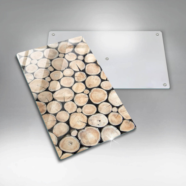 Proteção para placa de indução Troncos de árvores de madeira