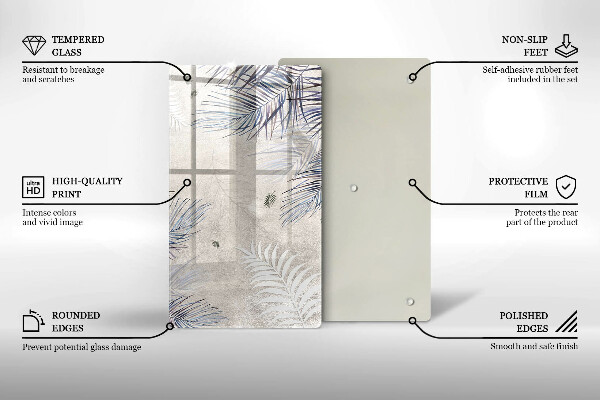 Protetor de placa de indução Folhas sutis