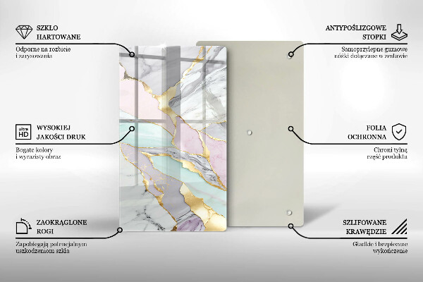 Protetor de bancada Mármore pastel