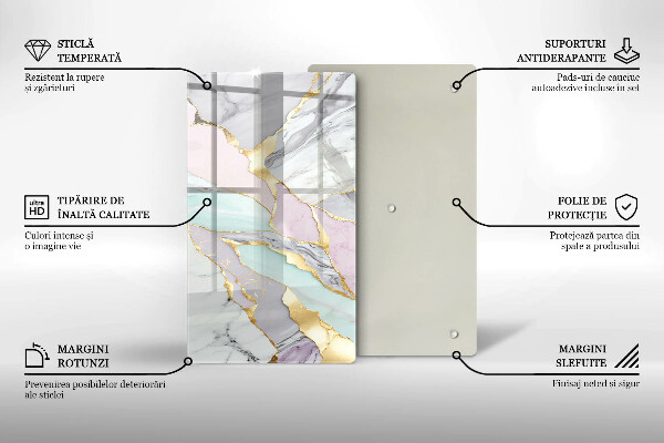 Protetor de bancada Mármore pastel