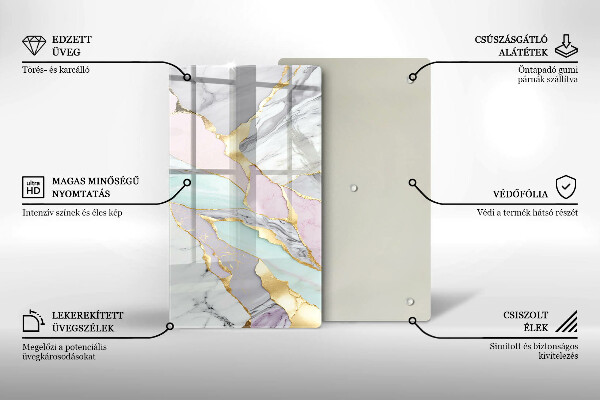 Protetor de bancada Mármore pastel