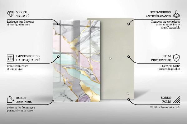 Protetor de bancada Mármore pastel