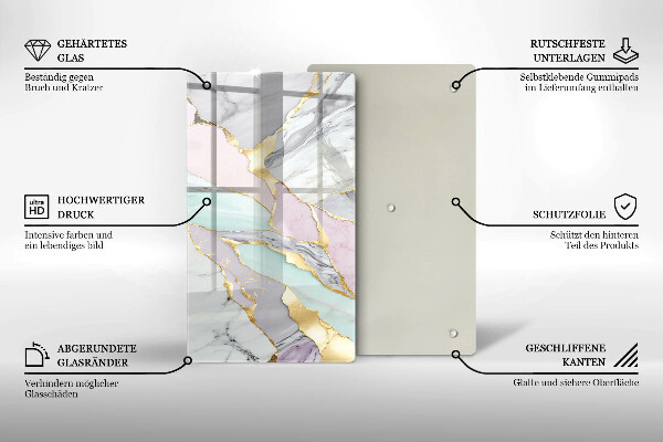 Protetor de bancada Mármore pastel