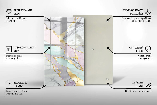 Protetor de bancada Mármore pastel