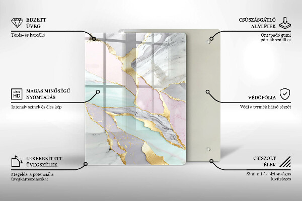 Protetor de bancada Mármore pastel