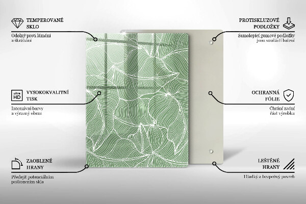 Protetor de placa de indução Folhas lineares