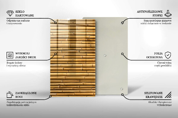 Proteção para placa de indução Bambu boho natural