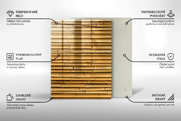 Proteção para placa de indução Bambu boho natural