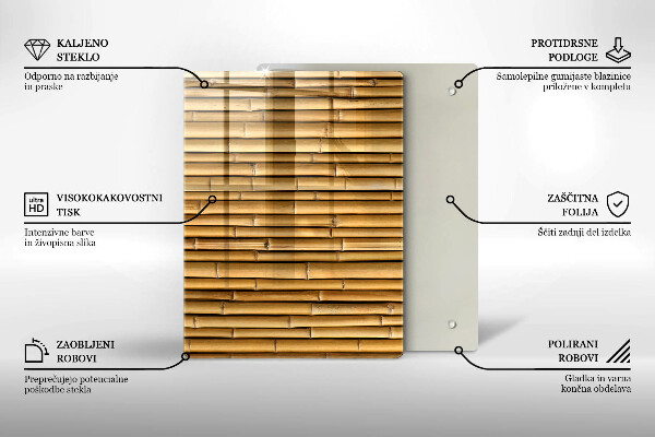 Proteção para placa de indução Bambu boho natural