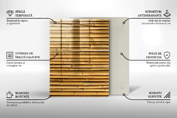 Proteção para placa de indução Bambu boho natural