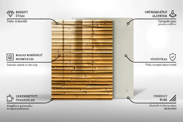 Proteção para placa de indução Bambu boho natural