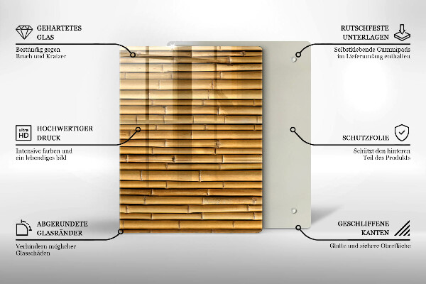 Proteção para placa de indução Bambu boho natural