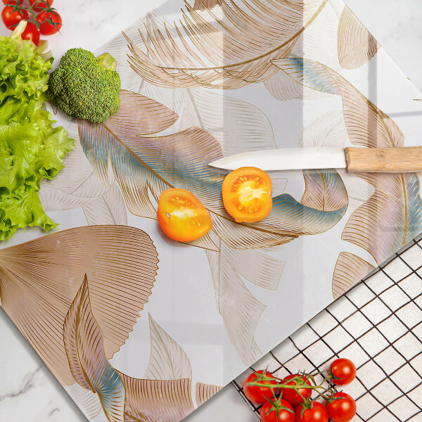 Protetor de placa de indução Penas e folhas Boho