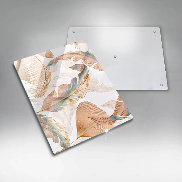 Protetor de placa de indução Penas e folhas Boho