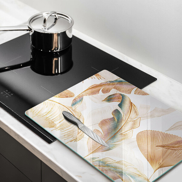 Protetor de placa de indução Penas e folhas Boho