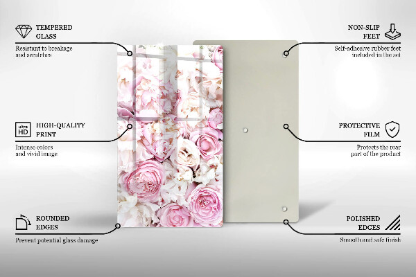 Protetor de placa de indução Buquê de peônias