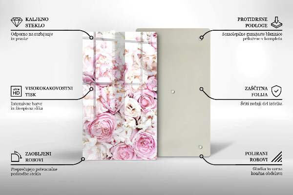 Protetor de placa de indução Buquê de peônias