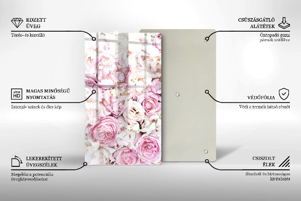 Protetor de placa de indução Buquê de peônias