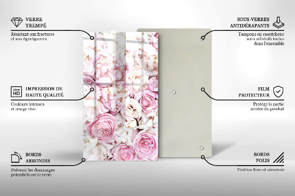 Protetor de placa de indução Buquê de peônias