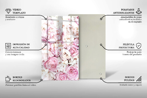 Protetor de placa de indução Buquê de peônias