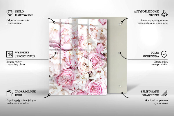 Protetor de placa de indução Buquê de peônias