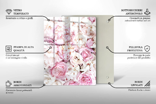 Protetor de placa de indução Buquê de peônias