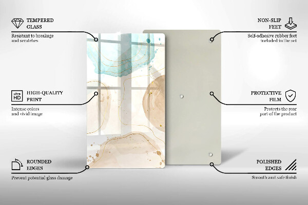 Proteção para placa de indução Bokeh boho e dourado