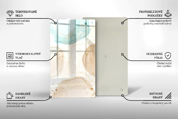 Proteção para placa de indução Bokeh boho e dourado