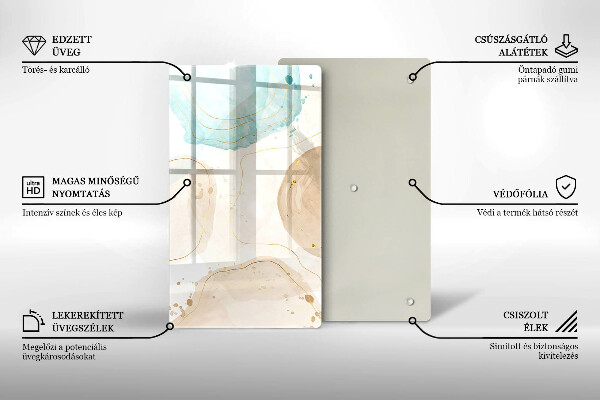 Proteção para placa de indução Bokeh boho e dourado