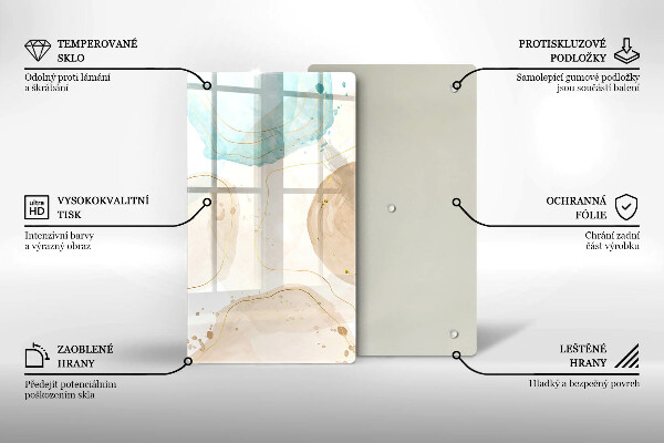 Proteção para placa de indução Bokeh boho e dourado