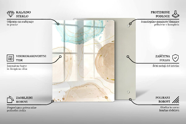 Proteção para placa de indução Bokeh boho e dourado