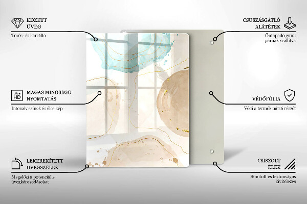 Proteção para placa de indução Bokeh boho e dourado