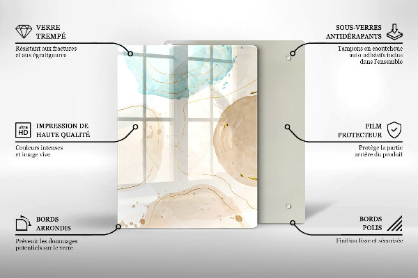 Proteção para placa de indução Bokeh boho e dourado