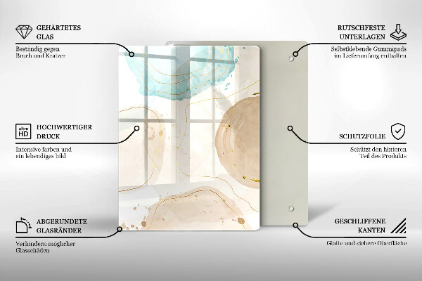 Proteção para placa de indução Bokeh boho e dourado