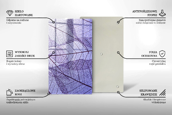 Proteção para placa de indução Folhas com nervuras