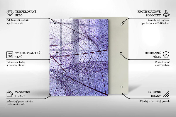 Proteção para placa de indução Folhas com nervuras
