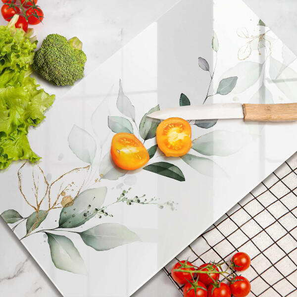 Proteção para placa de indução Folhas de aquarela