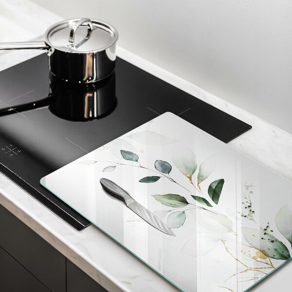 Proteção para placa de indução Folhas de aquarela