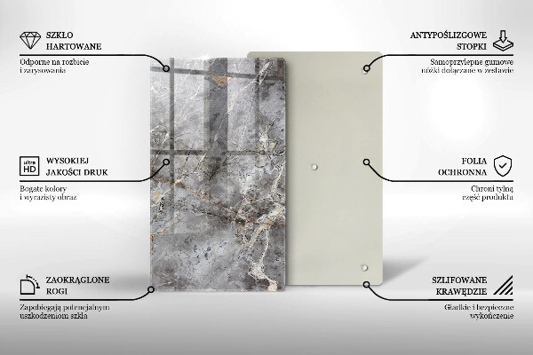 Proteção para placa de indução Textura de pedra