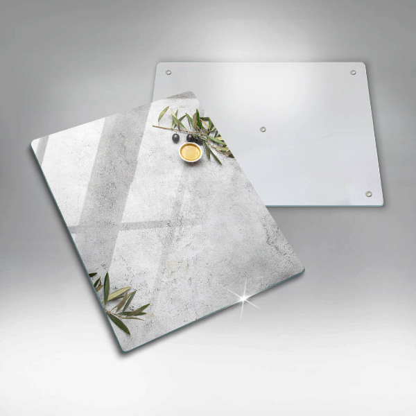 Protetor de bancada Azeitonas em concreto