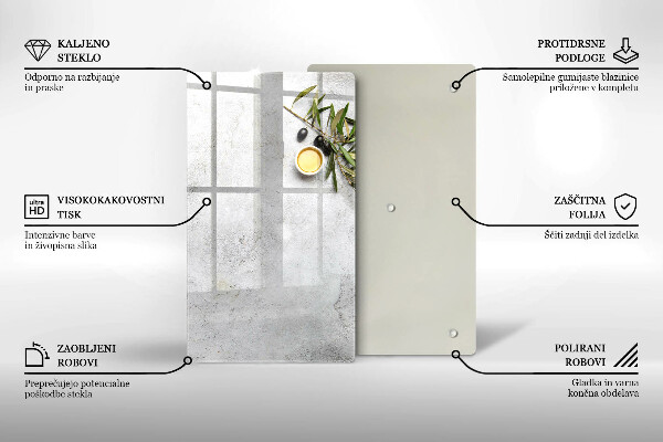 Protetor de bancada Azeitonas em concreto