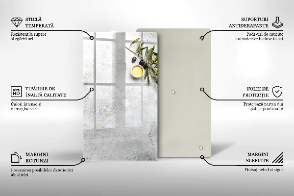 Protetor de bancada Azeitonas em concreto