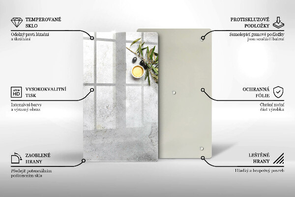 Protetor de bancada Azeitonas em concreto