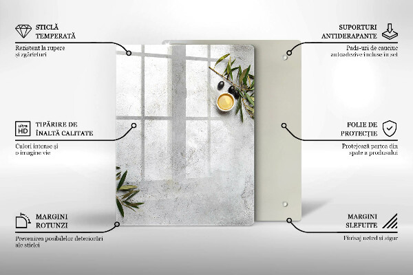 Protetor de bancada Azeitonas em concreto