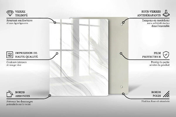 Protetor de placa de indução Mármore delicado