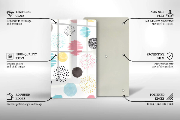 Proteção para placa de indução Formas pintadas