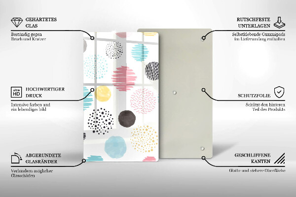 Proteção para placa de indução Formas pintadas