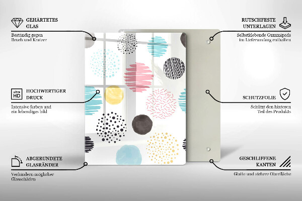 Proteção para placa de indução Formas pintadas